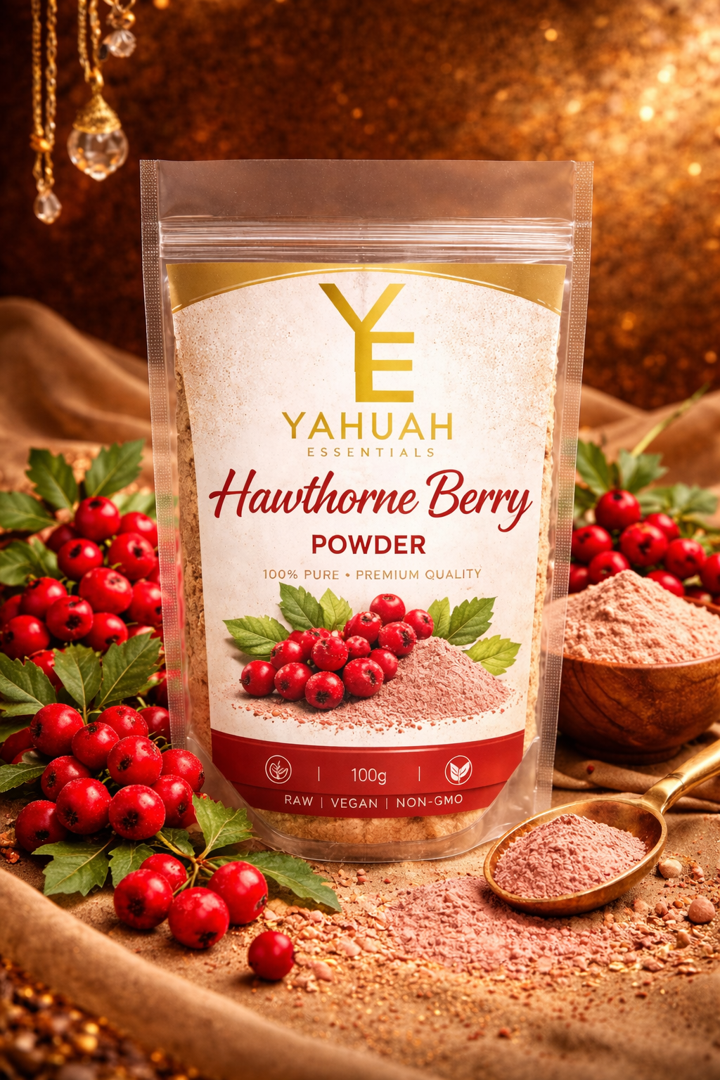 Hawthorne Berry Powder Extract🩷Pure (PINK, premium)