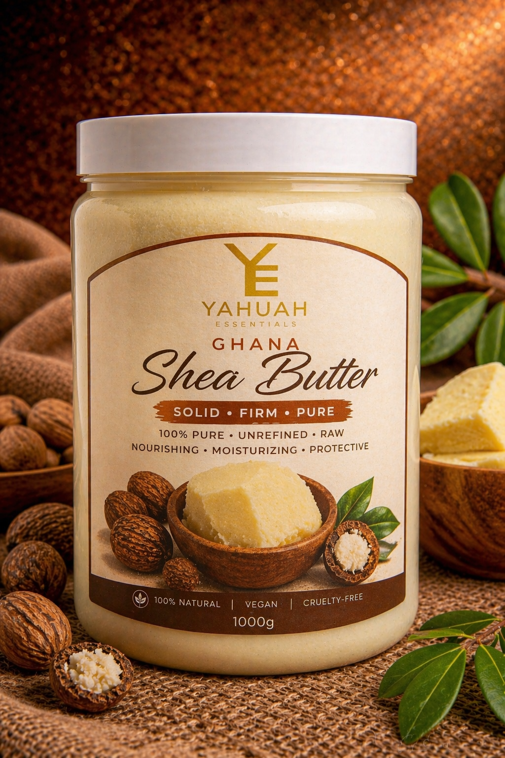 Shea Butter 🧈 Pure (GHANA,unrefined/solid/firm/premium)